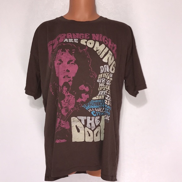 Daydreamer The Doors Strange Nights Are Coming Graphic Tee Brown - Picture 2 of 6